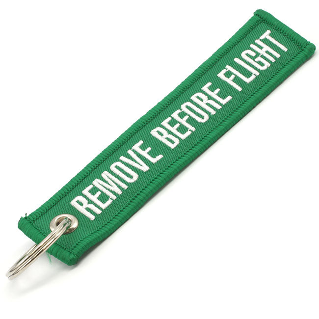 3 PCS/LOT Remove Before Flight Woven Keychain Tag