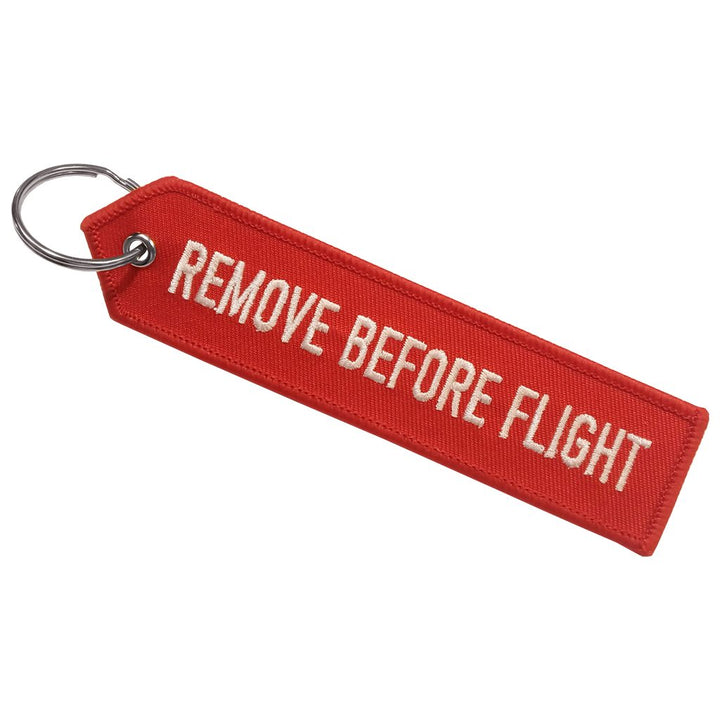 3 PCS/LOT Remove Before Flight Woven Keychain Tag