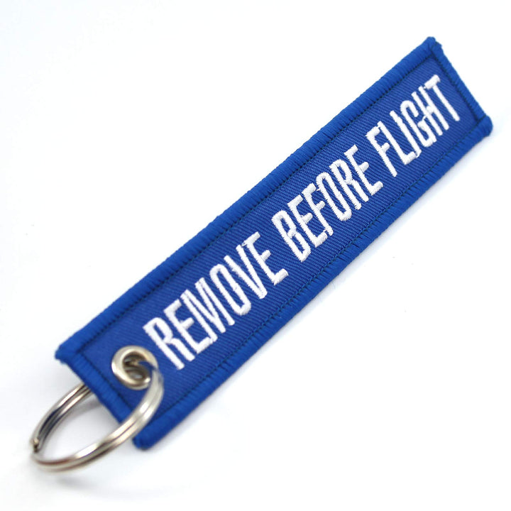 3 PCS/LOT Remove Before Flight Woven Keychain Tag